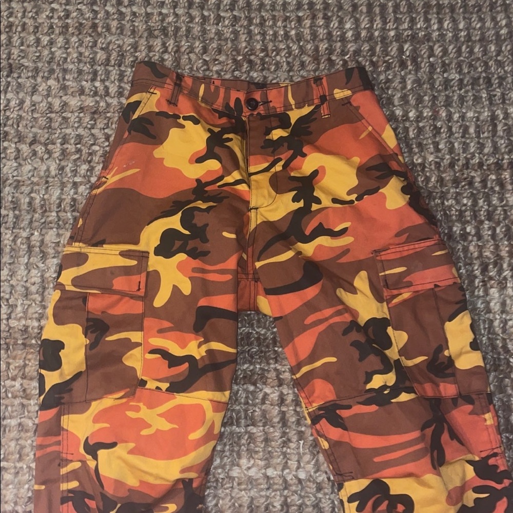 Rothco orange and black cargo pants